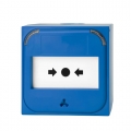 Avvisatore manuale sospensione spegnimento ripristinabile blu